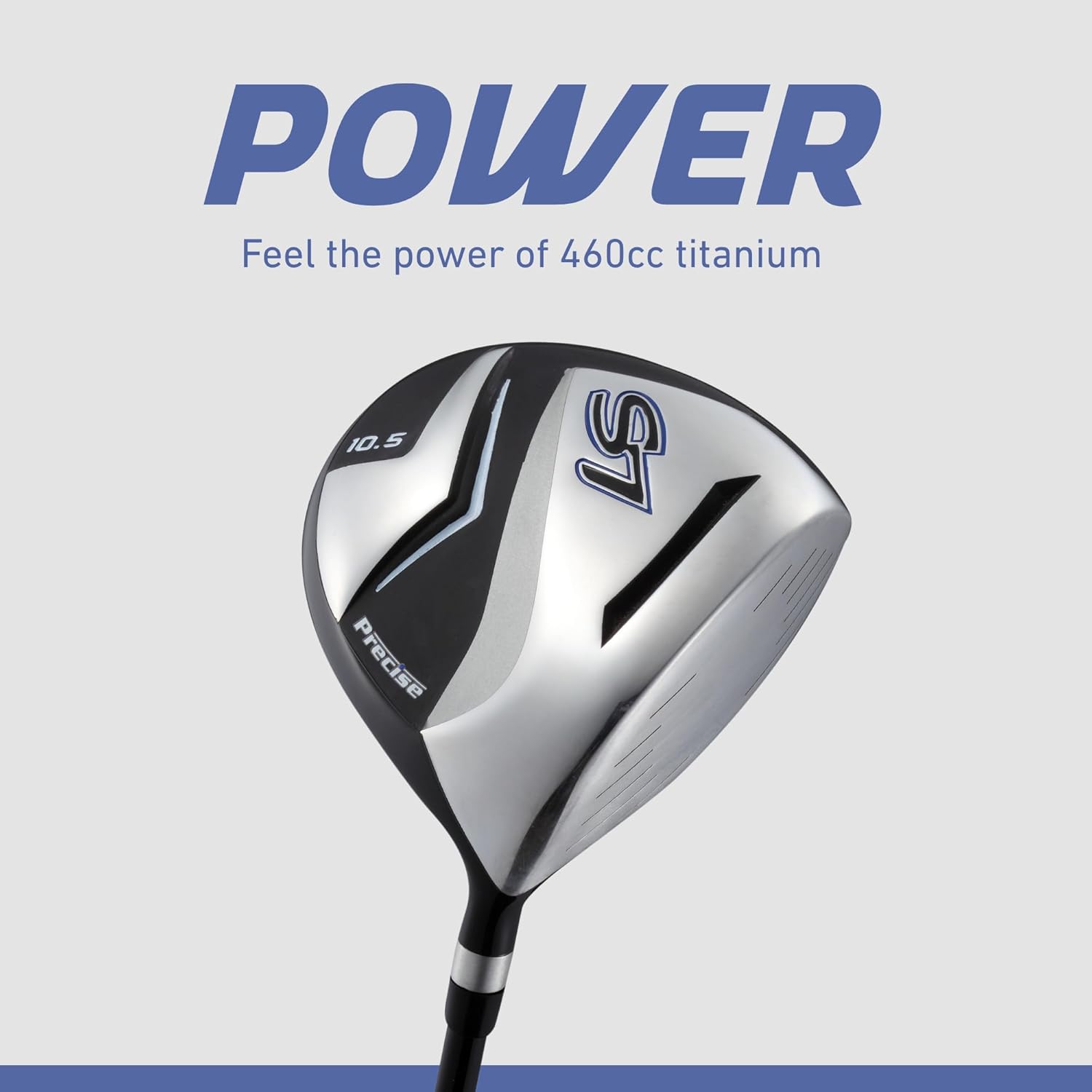 Precise S7 Men’s 18-Piece Golf Set – Titanium Driver, Woods, Hybrid, 5-SW Irons, Putter, Stand Bag, 4 Headcovers and Cover – RH - Image 5