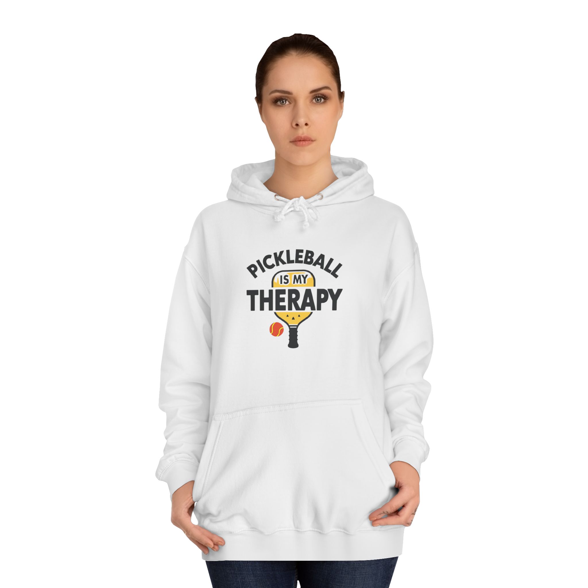 Pickleball Is My Therapy Hoodie — Funny Pickleball Player Sweatshirt - Image 4