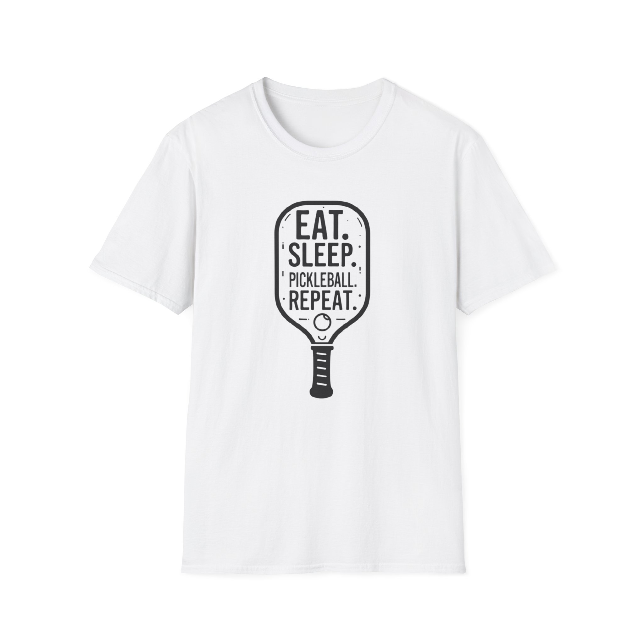 Pickleball T-Shirt — "Eat. Sleep. Pickleball. Repeat." Paddle Graphic Tee