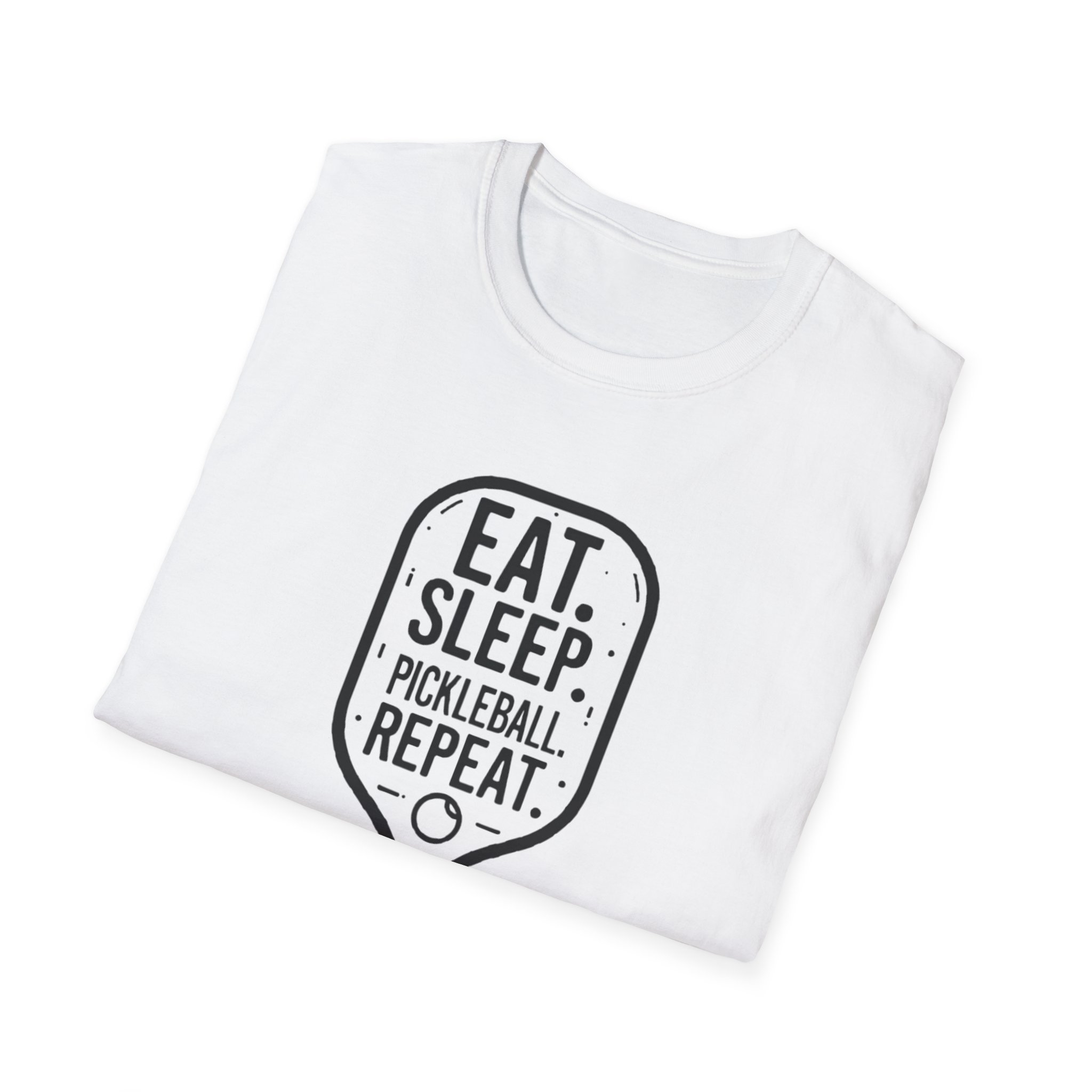 Pickleball T-Shirt — "Eat. Sleep. Pickleball. Repeat." Paddle Graphic Tee - Image 4