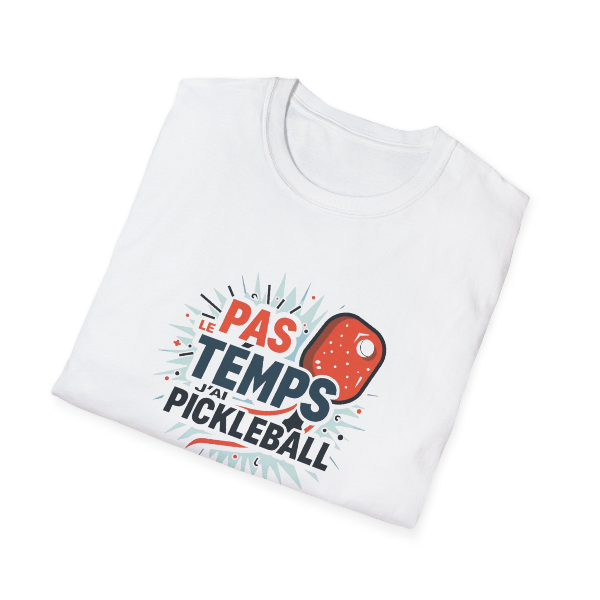 Pickleball T-Shirt — "Pas le Temps j'ai Pickleball" French Graphic Tee - Image 4
