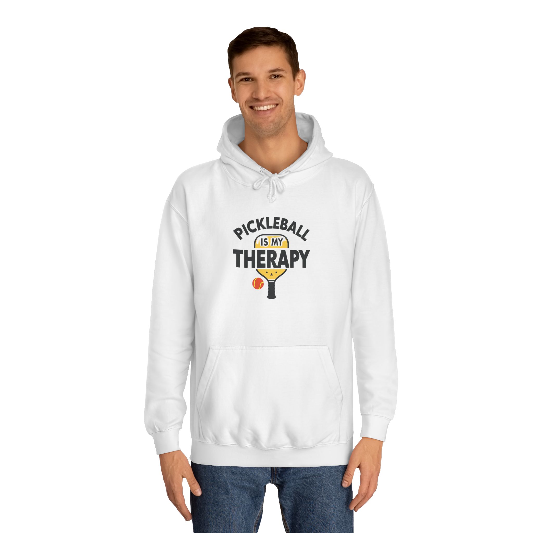 Pickleball Is My Therapy Hoodie — Funny Pickleball Player Sweatshirt - Image 3