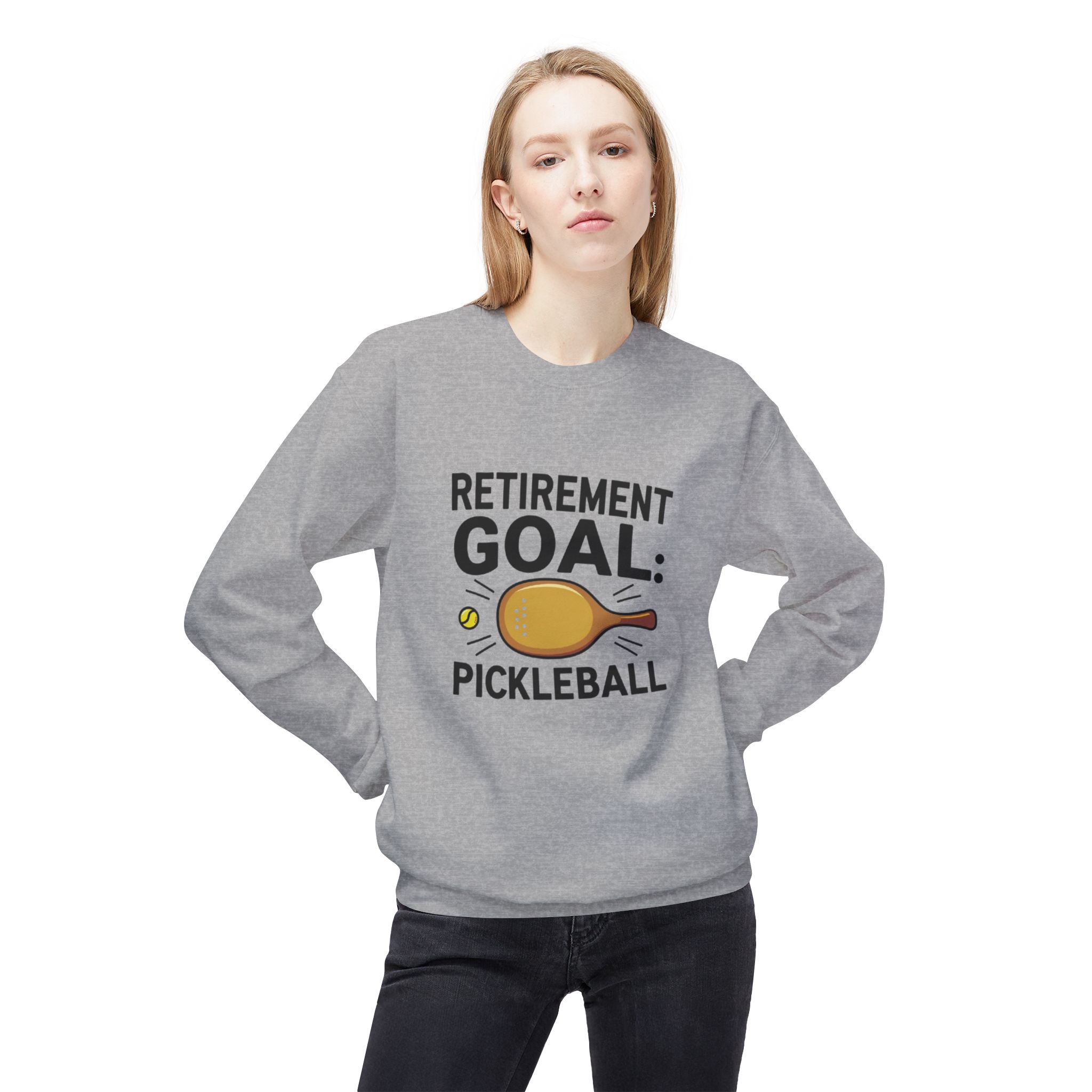 Retirement Goal: Pickleball Crewneck Sweatshirt - Image 7